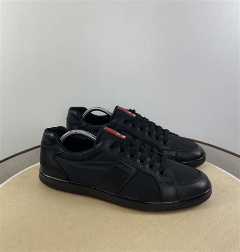 prada 4e2845|Prada Men's 4E2845 Leather Sneaker .